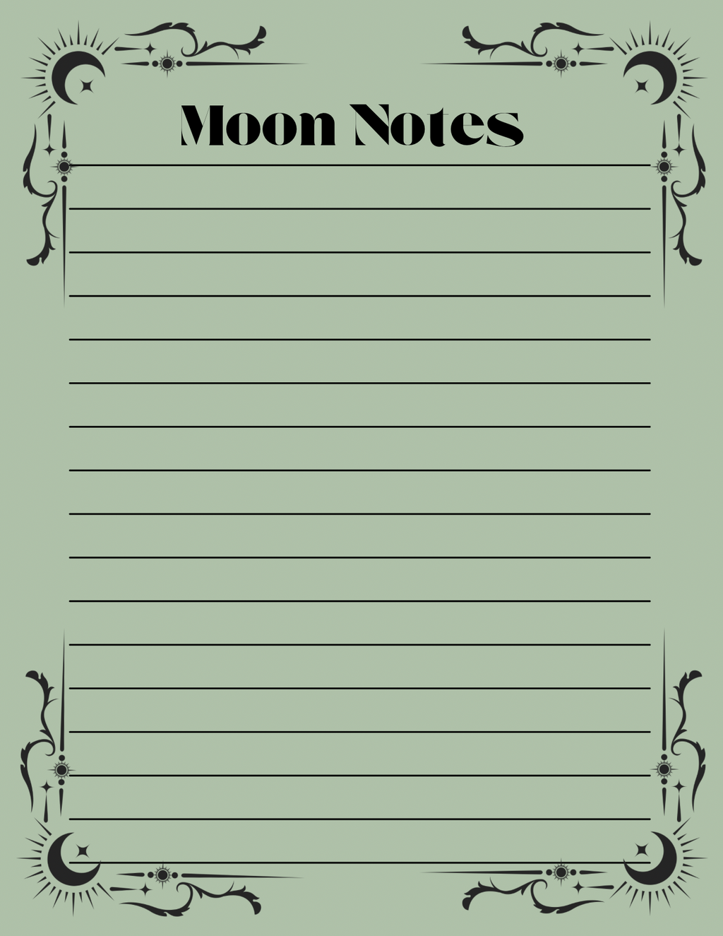 Moon Notes Notepad