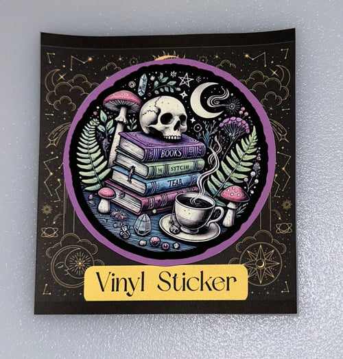 Books, Tea & the Beyond Vinyl Sticker